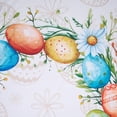 thumbnail image 3 of Lfeey Spring Easter Round Tablecloth, with Rabbit Easter Eggs, Waterproof Wrinkle Resistant Table Cover, 70 inch, 3 of 8