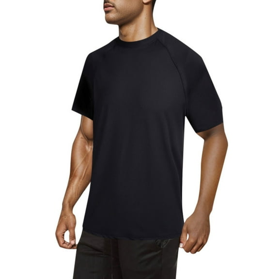 Mens UPF 50 Short Sleeve Swim Shirt - Rash Guard for Surfing/Hiking/Workout, Quick-Dry Sun Protection