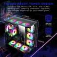 thumbnail image 3 of AQVIN Ignite PC de Jeu - Processeur Intel Core i7 jusqu'à 4,8 GHz GeForce RTX 3050 6 Go 16 Go DDR4 RAM 1 to NVMe SSD Wi-Fi Windows 11 Pro Clavier et Souris RVB, 3 of 5
