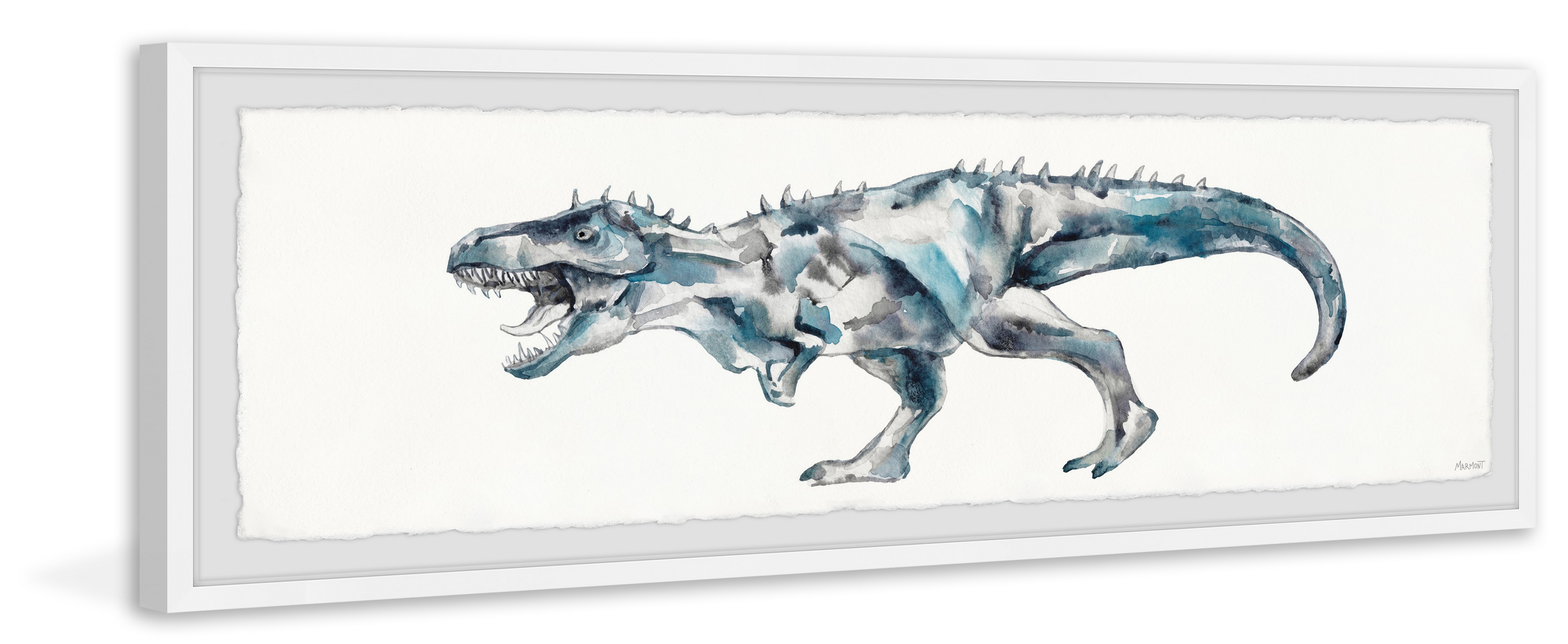 Marmont Hill Fierce Dinosaur Framed Wall Art