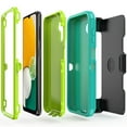 thumbnail image 6 of TASHHAR Samsung Galaxy A04S Case/A13 5G Case with Belt Clip Holster+Screen and Lens Protector Military Grade Heavy Duty 3 in 1 Shockproof Armor Rugged for Galaxy A04S/A13 5G Phone - Green+Yellow, 6 of 8
