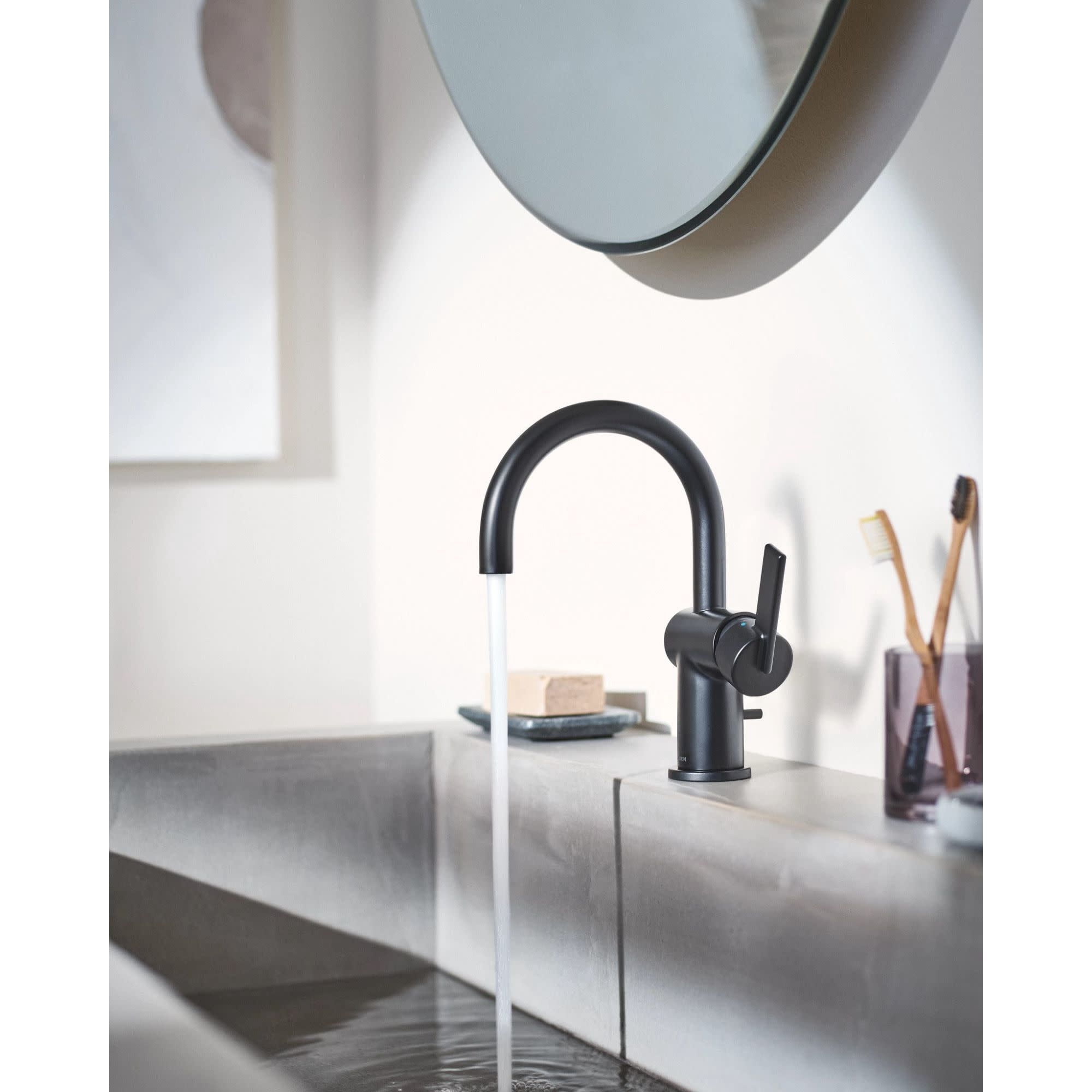 Moen 6221 Cia Single Handle Monoblock Bathroom Sink Faucet in Polished Chrome