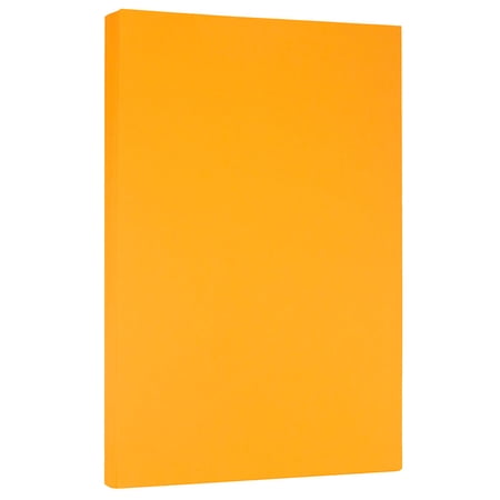 JAM Paper Bright Legal Paper, 8.5x14, 24lb Orange, 500/Pack