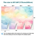 thumbnail image 3 of Peel and Stick Wallpaper Canvas Rainbow ombre abstract colorful watercolor Modern Art Wall Mural Decor Self Adhesive and Removable 69in x 98in, 3 of 6