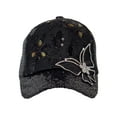 thumbnail image 2 of Top Headwear Butterfly Lace Sequin Hat - Womens Crystal Gem Bling Cap, Black, 2 of 4