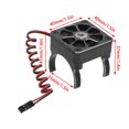 thumbnail image 3 of 1:10 Motor Disipador Control de temperatura Ventilador de enfriamiento Modelo Accesorios de automóvil Piezas de actualización Reemplazo pa Negro Yotijar Radiador de coche RC, 3 of 7