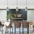 thumbnail image 4 of 3 Pack Glass Pendant Light Brushed Nickel 11-inch Hammered Pendant Lighting for Kitchen Island, Kitchen Sink, Hallway, Living Room, 4 of 7