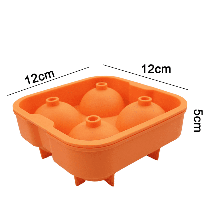 VVAYHUA Large Ice Cube Tray, 2 Pack Silicone Whiskey Ice Ball