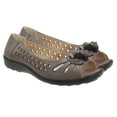 thumbnail image 2 of Boulevard Womens Punched Open Toe Flower Casual Shoes, 2 of 4