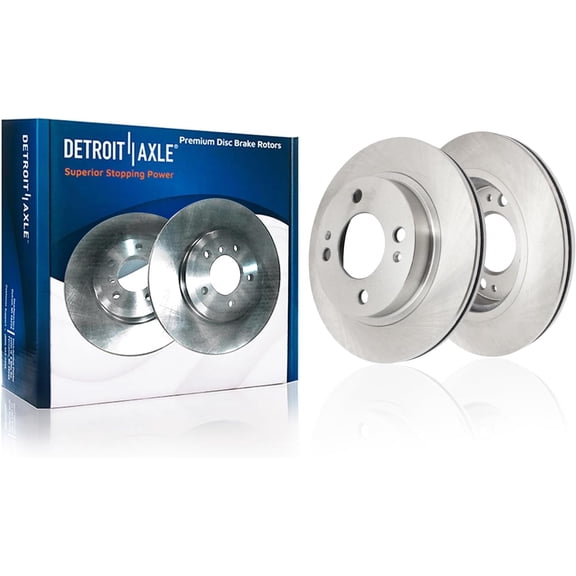 Detroit Axle - Front Brake Rotors for 2014 2015 2016 Mitsubishi Mirage, Disc Brake Rotors Replacement : 9.02" inch Rotors