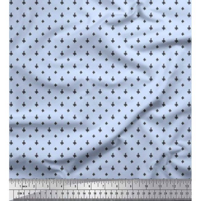 Soimoi Velours Tissu Hash Signe Géométrique Impression Couture Tissu Yard 58 Pouces de Large