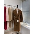 thumbnail image 1 of QueenLine High-end Winter Cashmere Camel Color Long Wool Classic Double-breasted Lace-up Gray Red Coat, 1 of 24