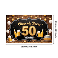 thumbnail image 2 of Decorative Design Banner Balloon Decoration Cheers & Beers Party Banner Beer Mugs Celebratory Design Decorative Stars for Birthday Celebration Adult Party Indoor Decoration, 2 of 9