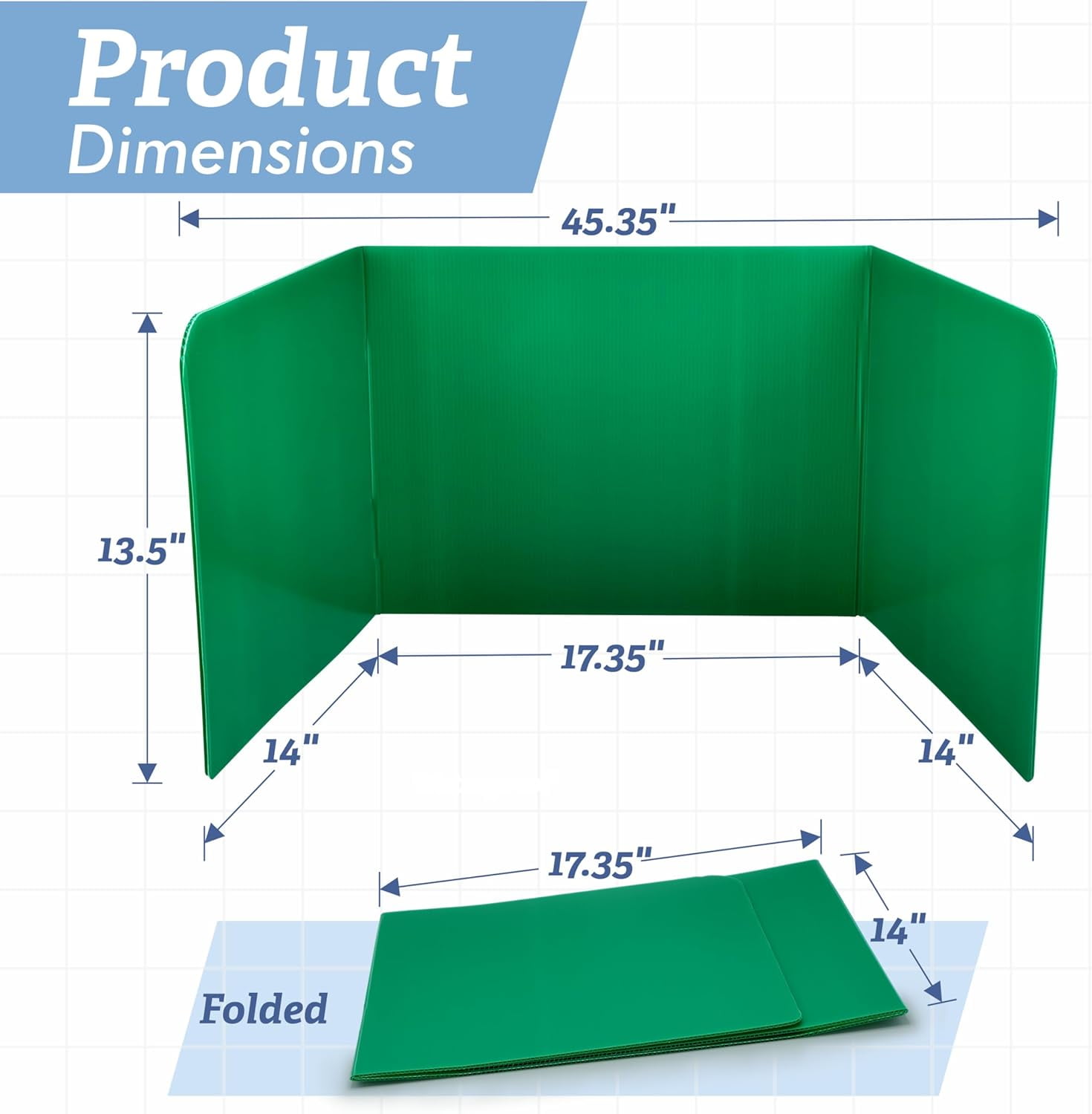 4E's Novelty Desk Privacy Panels for Students 20 Pack – Trifold Plastic Dividers for Classroom