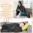thumbnail image 6 of 2 Pack USB Heated Blanket 31.5 x 60 Inch Heated Blanket Throw with Pockets Wearable Machine Washable Cozy Soft for Home Outdoor, Gray, 6 of 6