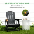 thumbnail image 6 of Chiccushion Adirondack Chair Set of 2, HDPE Adirondack Chair with Cup Holder, Black, 6 of 9