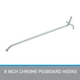 thumbnail image 2 of SSWBasics 8 inch Chrome Peg Hook for ⅛ inch or ¼ inch Pegboard - Case of 200- 8 inch, 2 of 5