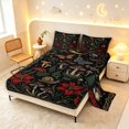 thumbnail image 2 of Homewish Vintage Plant Mushrooms Queen Sheets,Retro Moon Flowers Butterflies Queen Sheet Sets,4-Piece,1 Flat Sheet, 1 Fitted Sheet and 2 Pillowcases, 2 of 6
