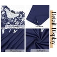 thumbnail image 5 of Fantaslook 3/4 Length Sleeve Womens Tops Dressy Casual Boho Blouses V Neck Pleated Tunic Tops Work Shirts, 5 of 9