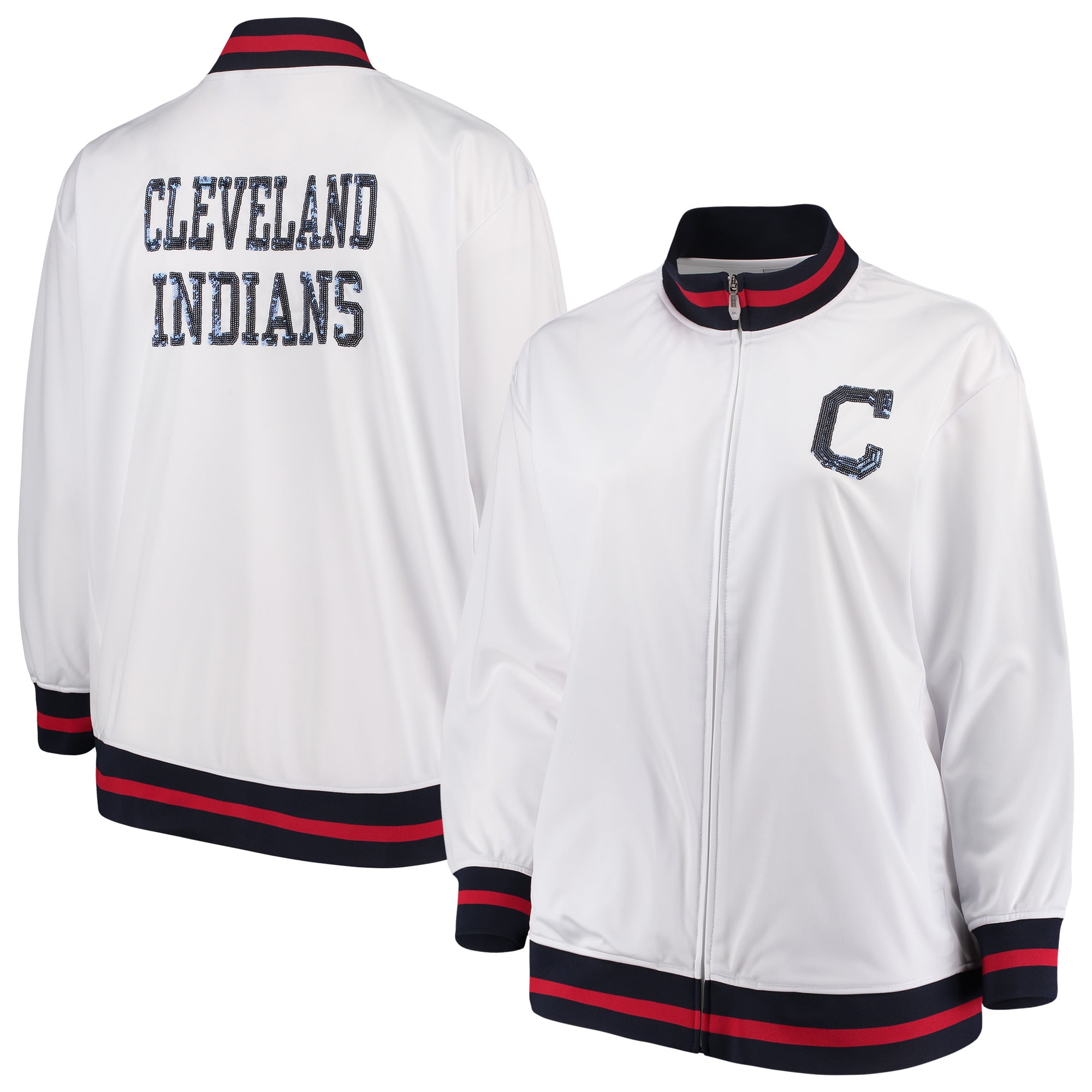 Cleveland Indians Majestic Women's Plus Size Full Zip Track Jacket ...