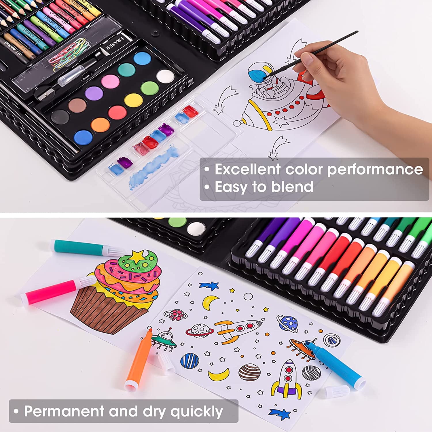 Deejay Professional Color Pencil Child Drawing Set,Painting Set Colored  Pencils for Children Art Supplies for Kids,Art Set for Drawing Painting &  More with Portable Art Box-Drawing set 150 Pc,Black : Amazon.in: Home