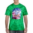 thumbnail image 2 of Wild Bobby, Cute Trippy Space Cat Riding Pizza, Animal Lover, Tie-Dye Tees, Spiral Kelly, Large, 2 of 3