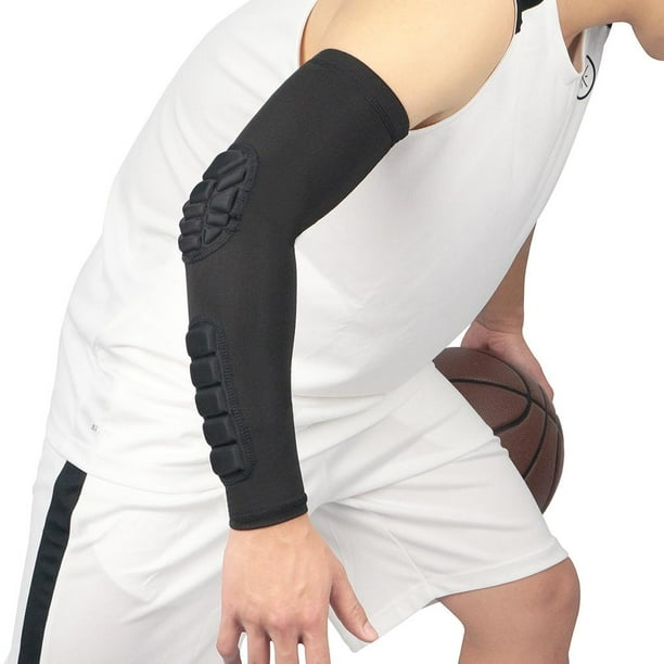Para baloncesto deportes a prueba de choques elástico codo soporte Protector brazo manga almohadilla