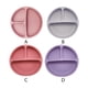 thumbnail image 5 of Silicona Flexible Portátil Bebé Plato Cuchara Tenedor Juego Lavable Mano Color sólido Vajilla segura Recién nacido Gadgets de cocina Rosa Monstrate BA000380-04, 5 of 7