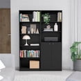 thumbnail image 2 of FM FURNITURE Reid 2 Piece Living Room Set Black Engineered Wood, 2 of 6