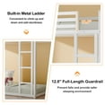 thumbnail image 5 of Kacho Bunk Bed Full Over Full, Metal Bunk Bed with Built-in Ladder and Full-Length Guardrail, Low Floor Bunk Beds for Teens Adults, Noise Free, No Boxing Spring Needed, Space Saving, White, 5 of 8