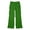 Green, variant on Girls School Uniform Pants High Stretchy Half Elastic Waist Soft Fabric Slim Flat Front Slacks for Teens