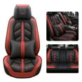 thumbnail image 2 of OTOEZ Universal PU Car Seat Covers 5 Seats Full Set, 5D Luxury Leather Front Rear Back Protector Cushion Fully Covered, 2 of 11