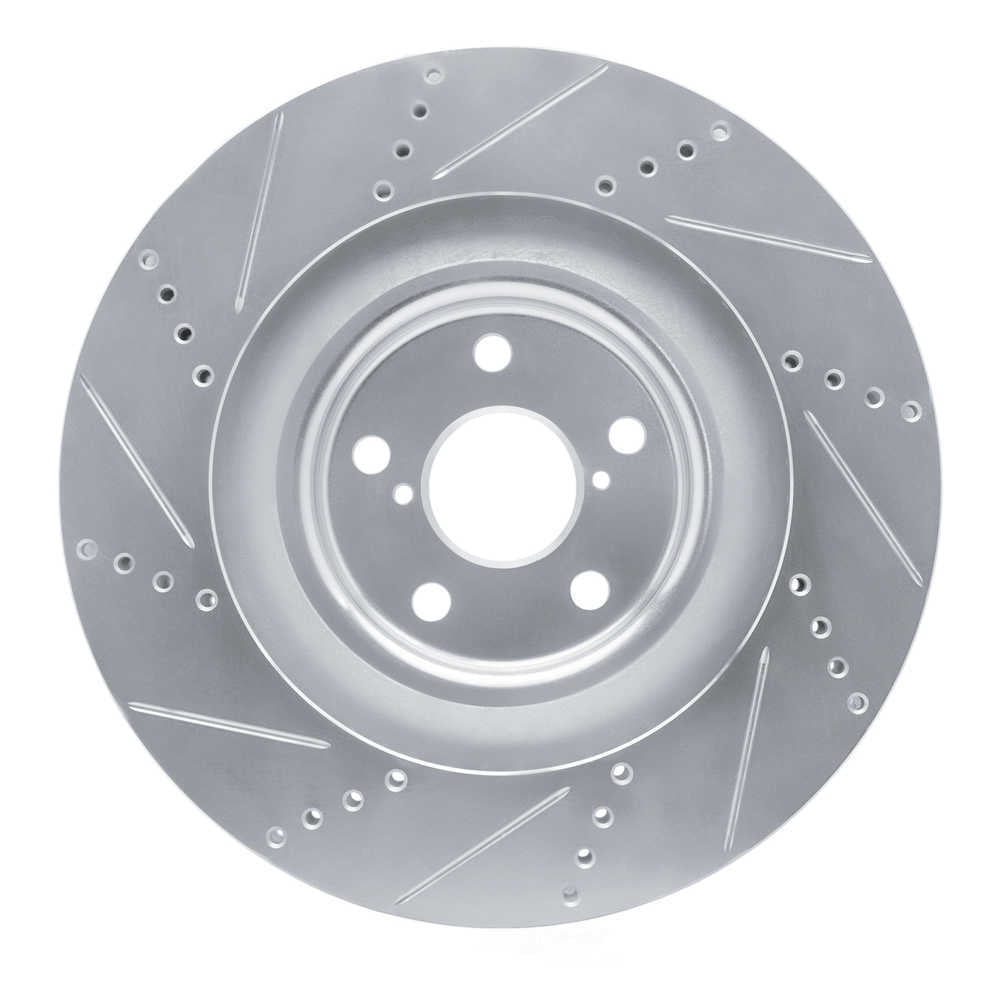 Dynamic Friction Company 631-75035D DFC Brake Rotor - Drilled And Slotted - Silver