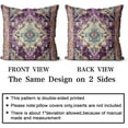 thumbnail image 2 of Boho Throw Pillow Covers 20x20 inch Set of 2 Monaco Rug Persian Carpet Double Sided Pattern Cotton Soft Pillow Case Cushion Cover Pillowcase for Couch Sofa Bed Decorative (Purple), 2 of 6