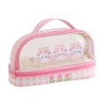 thumbnail image 1 of Transparent Pencil Case Bag for Students Makeup Travel, Waterproof, Large Capacity, Convenient to Carry, Durable, Transparent and Visible, Double Layer, Easy to Clean, 1 of 8
