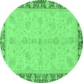 thumbnail image 1 of Ahgly Company Indoor Round Abstract Emerald Green Modern Area Rugs, 8' Round, 1 of 4