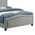 thumbnail image 4 of Fabric Upholstered Curved Design Eastern King Bed, Gray- Saltoro Sherpi, 4 of 5