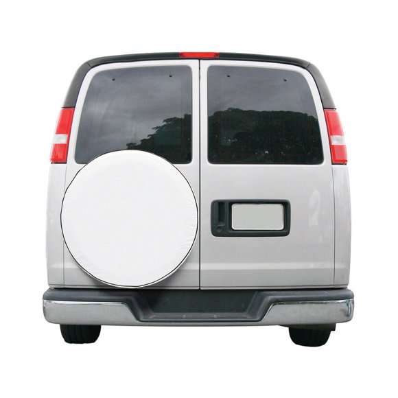 Accesorios Clásicos Over Drive Llanta De Repuesto De Ajuste Personalizado Ruedas Con Cubierta Para Vehículos Recreativos 25.5"" - 26.5"" De Diámetro, Color Blanco