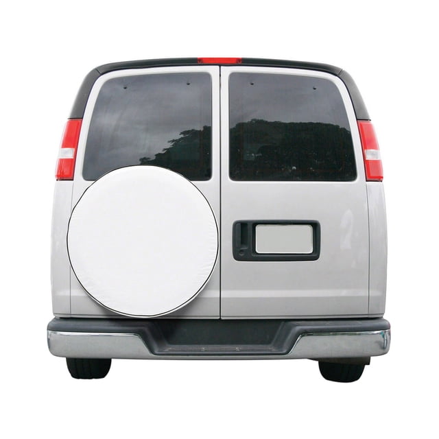 Accesorios Clásicos Over Drive Llanta De Repuesto De Ajuste Personalizado Ruedas Con Cubierta Para Vehículos Recreativos 25.5"" - 26.5"" De Diámetro, Color Blanco