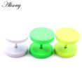 thumbnail image 2 of Alisouy - Pendientes de botón redondos de doble cara para hombre, 2 piezas, color blanco, amarillo y verde, 4 mm a 14 mm, joyería para las orejas, 2 of 5