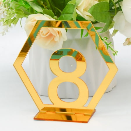 

Tablecloth Acrylic tablecloth Decoration Outdoor&Indoor Three Dimensionals Gold And Silver Acrylic Wedding Digital Table Number Card Table Seat Card Mirror Table Ornaments
