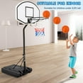 thumbnail image 4 of Segmart Portable Poolside Basketball Hoop, 3.1 ft to 4.7 ft Adjustable Height, Outdoor Basketball Hoop with 36" Backboard, Black, 4 of 10