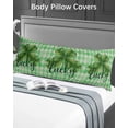 thumbnail image 4 of St Patrick's Day Body Pillow Case Cover - Microfiber Bed Throw Pillow Covers, Vintage Lucky Green Shamrocks Rustic Plaid Decorative Lumbar Pillow Cover with Envelope Closure for Sofa/Travel 20"x54", 4 of 6
