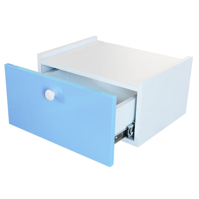 Cajonera Flotante buro mesa MDF Moderna Recamara Azul