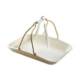 thumbnail image 2 of Luzkey Rectangular Bread Tray, Bakery Tray, Rectangle Multipurpose Commercial Pastry Serving Plate Cookie Sheet for Roasting Baking, gold handle and Clip, 2 of 8