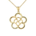 thumbnail image 1 of DESIGNER SPARKLE CUT FLOWER PENDANT NECKLACE IN YELLOW GOLD, 1 of 1