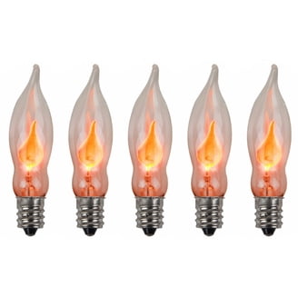 Universal Light, 2-Pack Flame Light Bulbs, Flickering Candle Glow