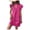 Hot Pink, variant on Womens Summer Dresses Ruffle Short Sleeve V Neck Mini Dress Casual Loose Solid Color Cute A Line Sundress （Navy，L）
