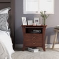 thumbnail image 2 of Copper Grove Ettrick Transitional Vintage Walnut Wood 2-Drawer Nightstand by, 2 of 5