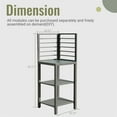 thumbnail image 6 of Outdoor Kitchen Island with Storage, Aluminum Kitchen Storage Island Outdoor Prep Table with Double Storage Rack, Freestanding Outdoor Corner Cabinet, 6 of 7
